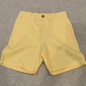 Janie and Jack boys yellow linen shorts, size 7
